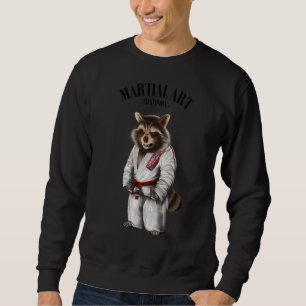 Sudadera Raccoon Judo Karate Master En Judogi Blanco