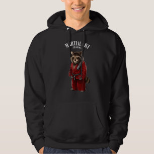 Sudadera Raccoon Judo Karate Master En Judogi Rojo