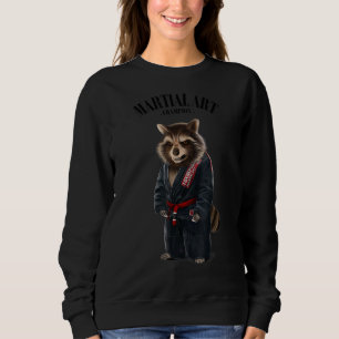 Sudadera Raccoon Judo Karate Master In Black Judogi 1