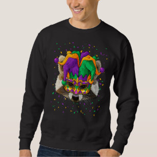 Sudadera Raccoon Mardi Gras Animal Face Carnival Jester Fes