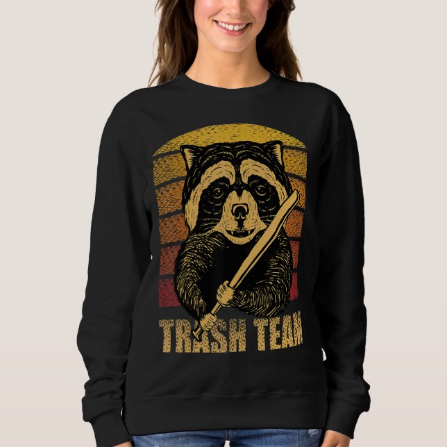 Sudadera Raccoon Trash Team (Anverso)