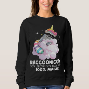 Sudadera Raccoonicorn Unicorn Trash Panda - Raccoon L Funny