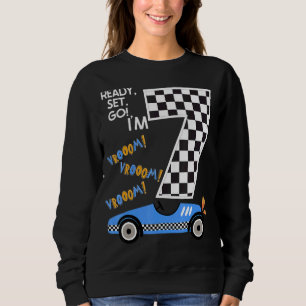 Sudadera Race Car 7 Carreras de fiesta de cumpleaños contro