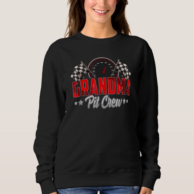 Sudadera Race Car Birday Party Carreras Familia Abuela Pit (Anverso)