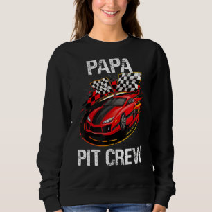 Sudadera Race Car Birday Party Carreras Familia Papa Pit Cr