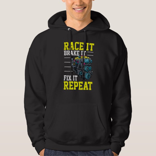 Sudadera Race it Brax It Fix It Repeat Tunin (Anverso)