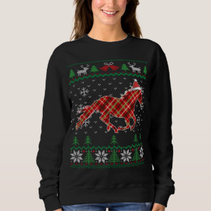 Sudadera Race Race Horse Santa Hat Rancher Ecuestres Feo
