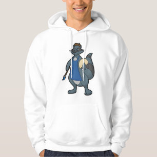 Sudadera Racoon como pintor con pincel