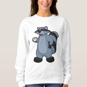 Sudadera Racoon con copa de café