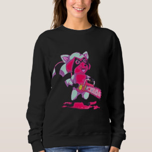 Sudadera Racoon Scary Vaporwave Trash Panda Animal Creepe R