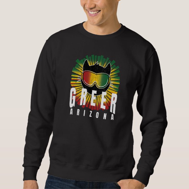 Sudadera Rad Greer AZ Reggae Kitty Cat w Jamaican Ski Goggl (Anverso)