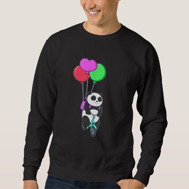 Sudadera Radel Panda Bicicleta Bear en globo de pedales en  (Anverso)