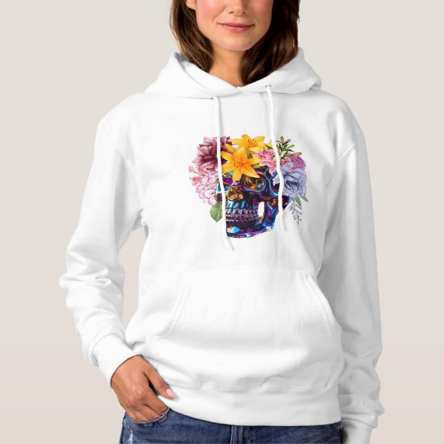 SUDADERA RADIACIÓN FLORAL SKULL (Anverso)