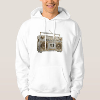 Sudadera Radio Boombox Vintage de los 90 de Mármol y Oro de