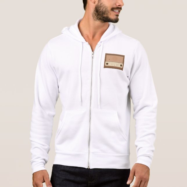 Sudadera Radio de madera retro de los años 40 (Anverso)