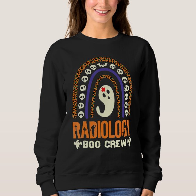 Sudadera Radiology Boo Crew Nurse Halloween Nurses Cute Gho (Anverso)
