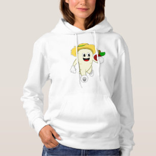 Sudadera Radish como granjero con fruta