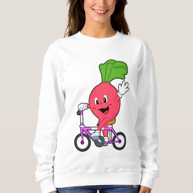 Sudadera Radish con bicicleta (Anverso)