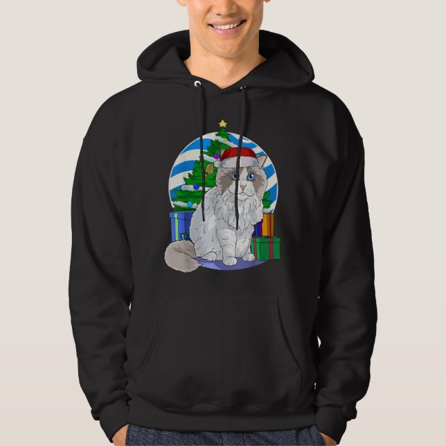 Sudadera Ragdoll Cat Santa Christmas Tree Decour (Anverso)