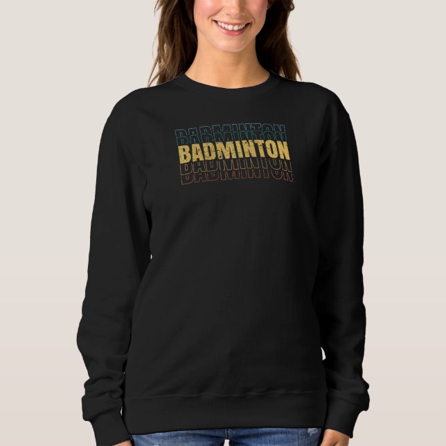 Sudadera Raglan, entrenador del equipo de amor de Badminton (Anverso)