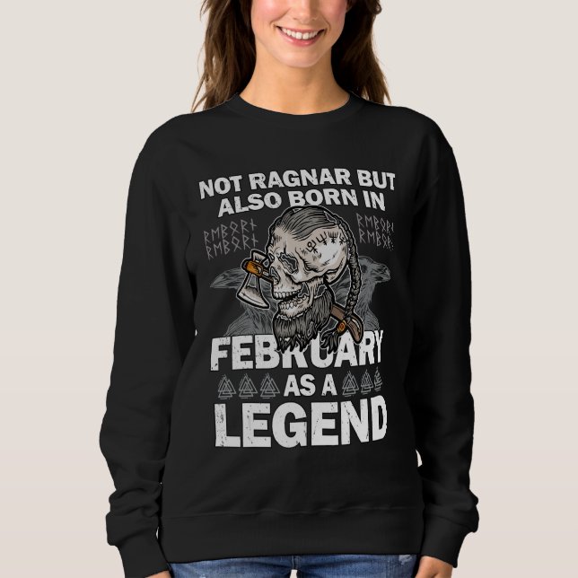 Sudadera Ragnar February Legend Valhalla Viking Dad 1 (Anverso)