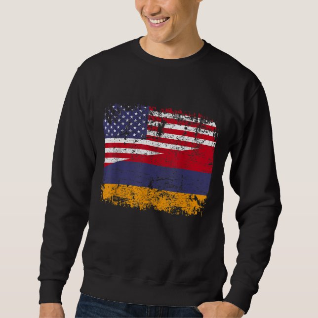 SUDADERA RAÍCES ARMENIOS BANDERA MEDIANA ESTADOUNIDENSE ARM (Anverso)