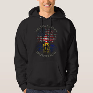 Sudadera Raíces Barbadenses Crecidas en América USA Bandera
