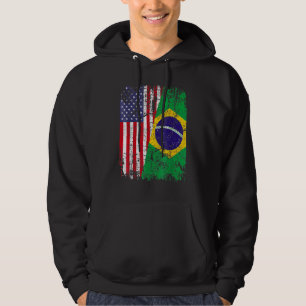 Sudadera RAÍCES BRASILEÑAS Media Bandera Americana BRASIL  
