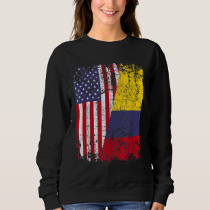 Sudadera RAÍCES COLOMBIANOS Bandera MEDIA Americana COLOMBI