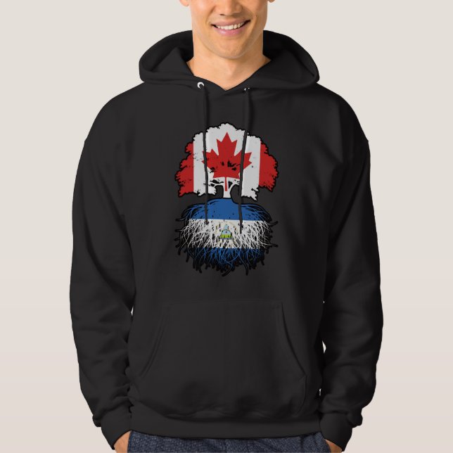 Sudadera Raíces de árbol canadiense nicaragüense (Anverso)
