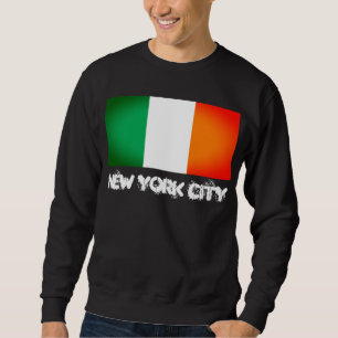Sudadera Raíces Irlandesas, Alma de Nueva York - Bandera de