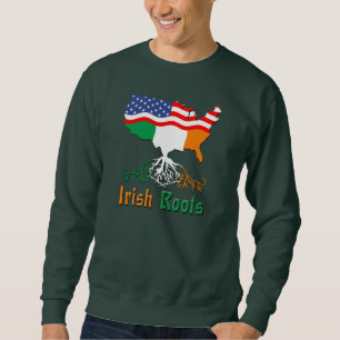 Sudadera Raíces irlandesas, camiseta americana del mapa