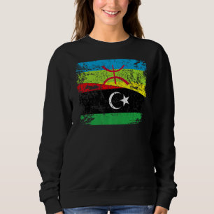 Sudadera Raíces libianas medio bandera amaziana Orgulloso L