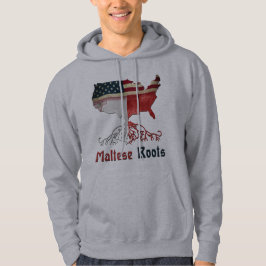 Sudadera Raíces maltesas norteamericanas encapuchadas arrib