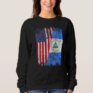 Sudadera RAÍCES NICARAGÜENSES Media bandera americana USA N