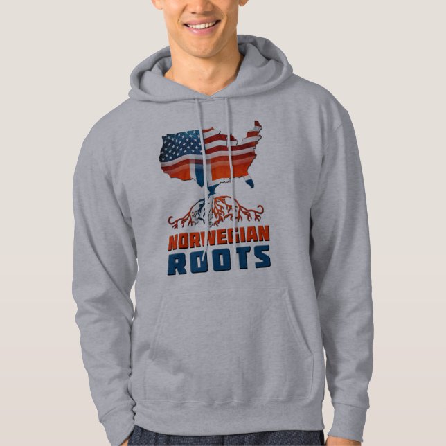 Sudadera Raíces noruegas de Estados Unidos (Anverso)