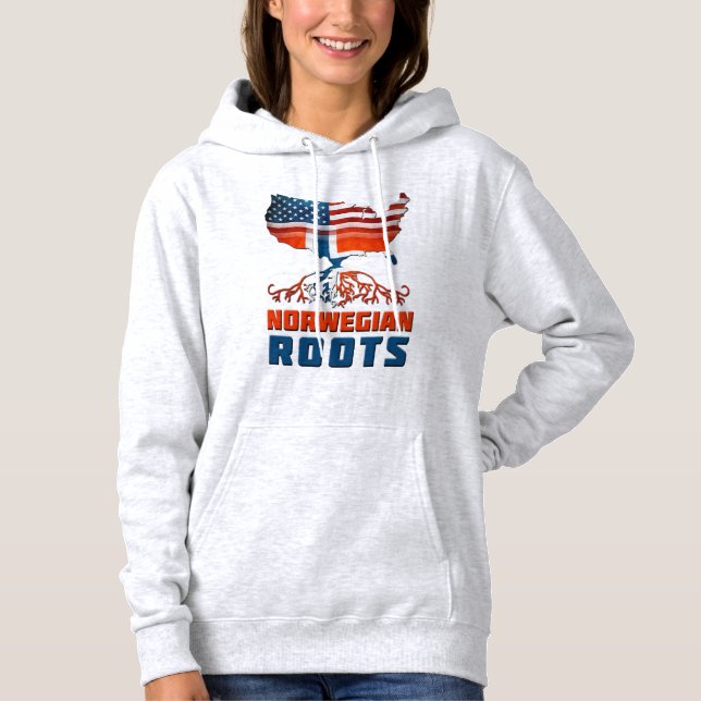 Sudadera Raíces noruegas de Estados Unidos (Anverso)