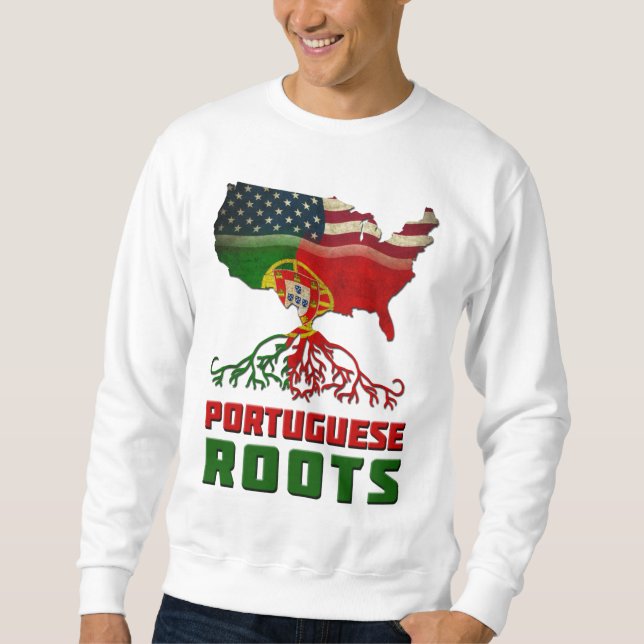 Sudadera Raíces portuguesas norteamericanas (Anverso)