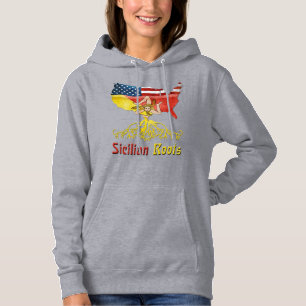 Sudadera Raíces sicilianas norteamericanas, bandera sicilia