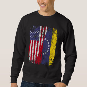 Sudadera RAÍCES VENEZOLANOS Bandera MEDIANO ESTADOUNIDENSE 