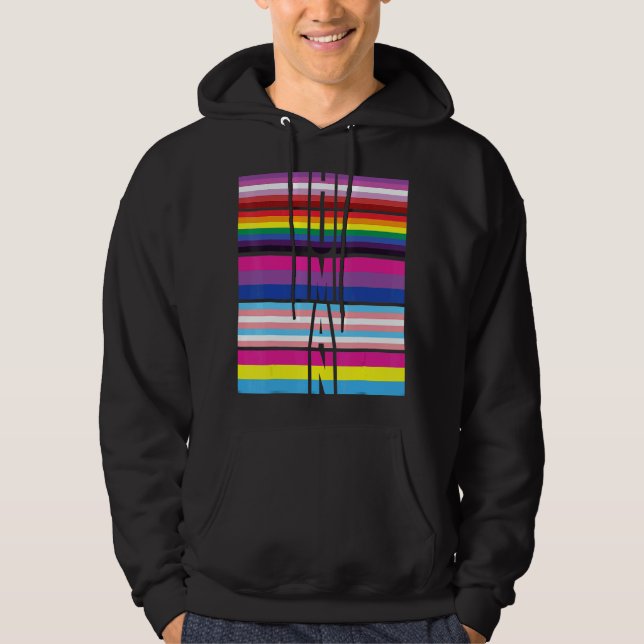 Sudadera Rainbo transexual mes del Orgullo Gay Bandera Lgbt (Anverso)