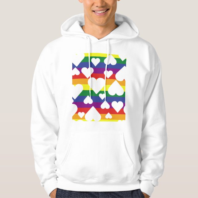 Sudadera Rainbow Chest Hoodie (Anverso)