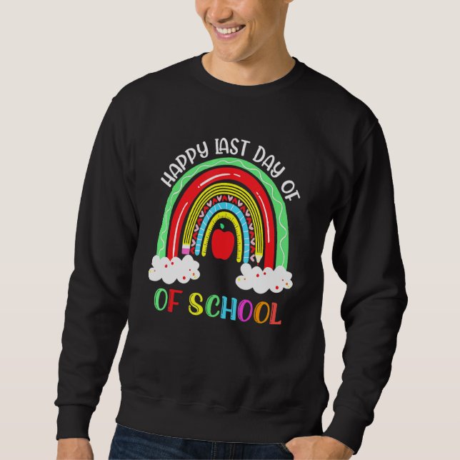 Sudadera Rainbow Feliz último día de clases Chica de niños (Anverso)
