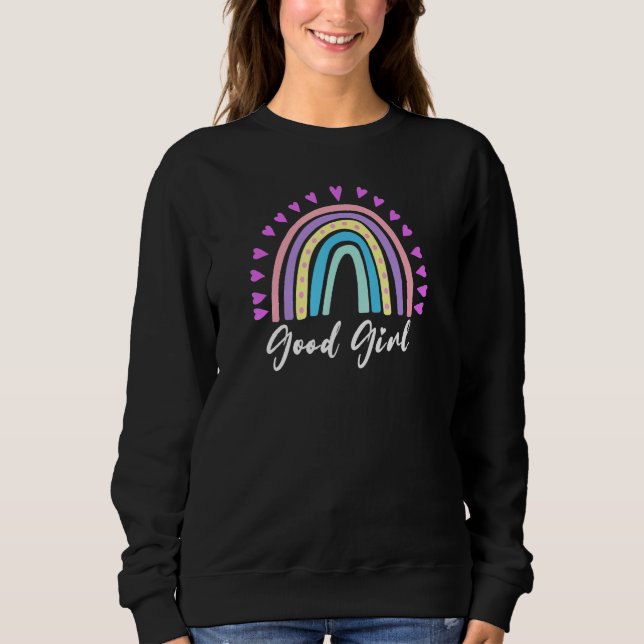 Sudadera Rainbow Good Girl Pastel Color Rainbow (Anverso)