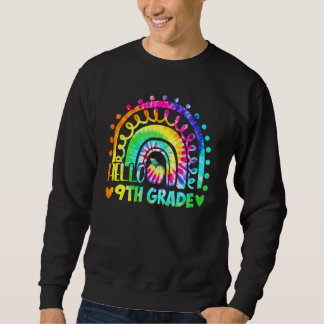 Sudadera Rainbow Hello 9th Ninth Grade Back To School Teach