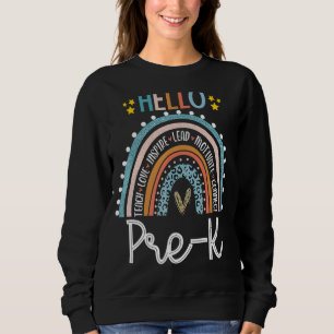 Sudadera Rainbow Hello Pre K Teacher First Day