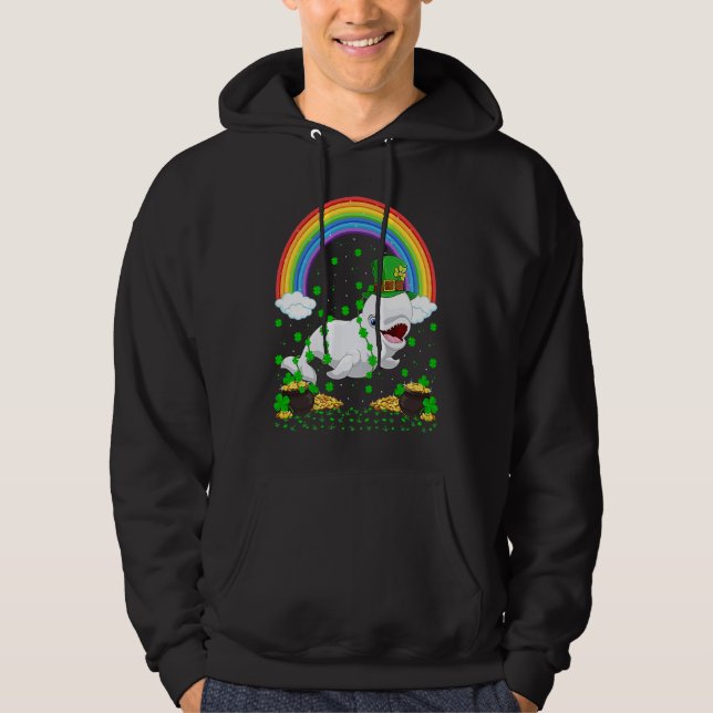 Sudadera Rainbow Irish Shamrock Beluga Whale St Patrick's D (Anverso)