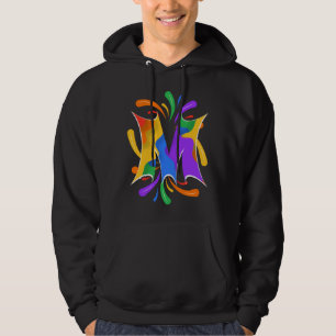 Sudadera Rainbow Letter M Monogram Abstract