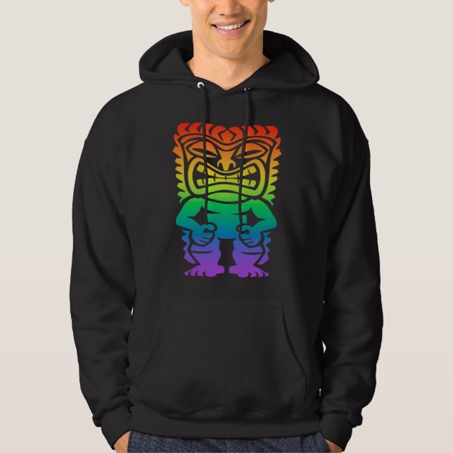 Sudadera Rainbow Lono Hawaiian Tiki God Polynesian Tribal H (Anverso)
