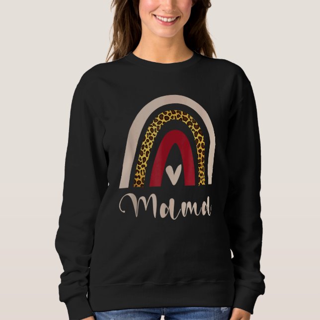 Sudadera Rainbow Mama Leopard Boho Style (Anverso)